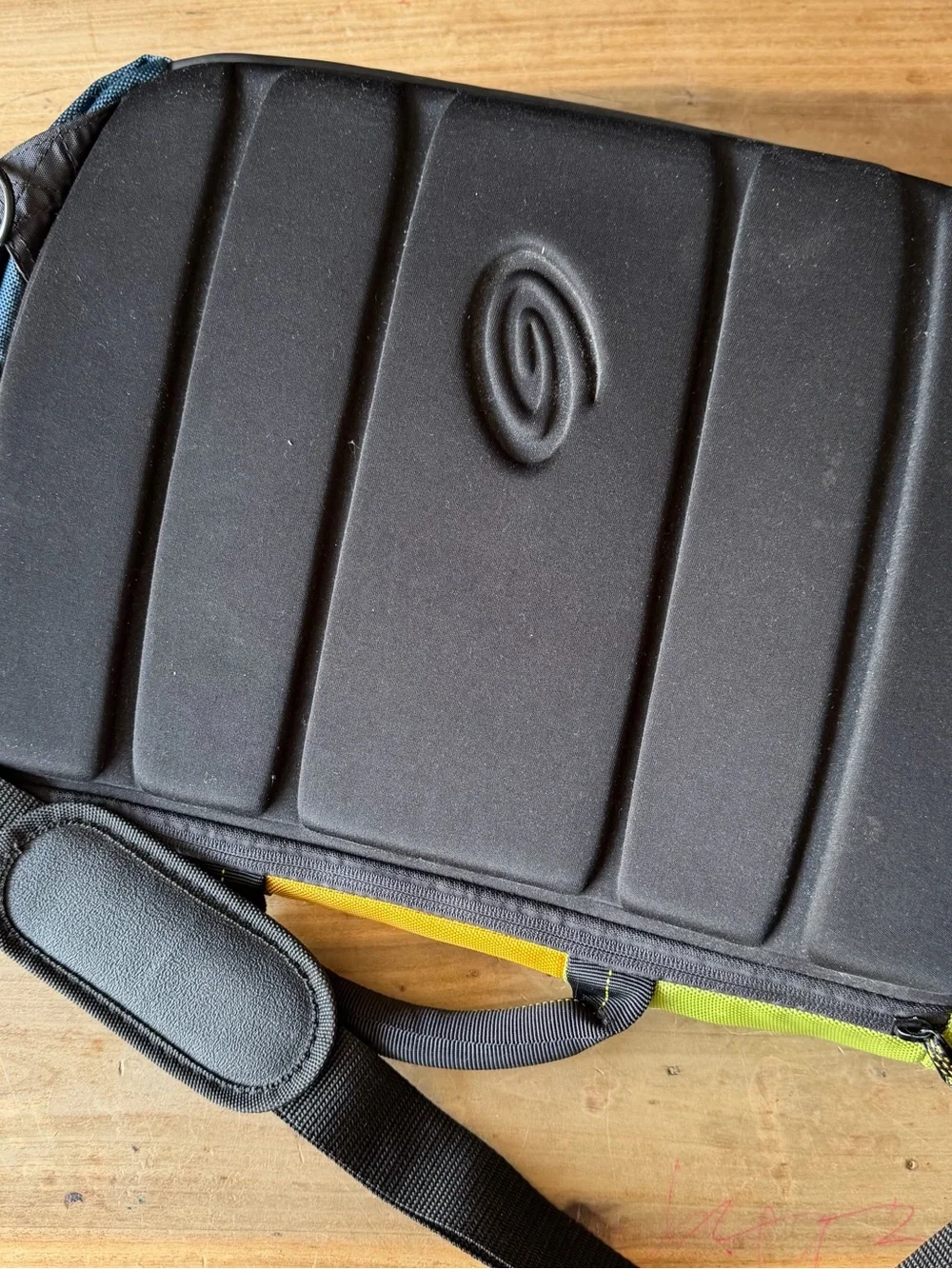 Timbuk2 Tri-Panel Messenger Bag in Lime, Gold, and Slate